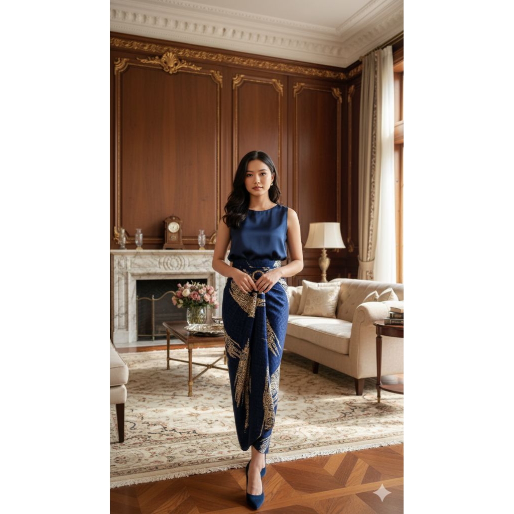 rok lilit batik bawahan kebaya kain serut instan free ring