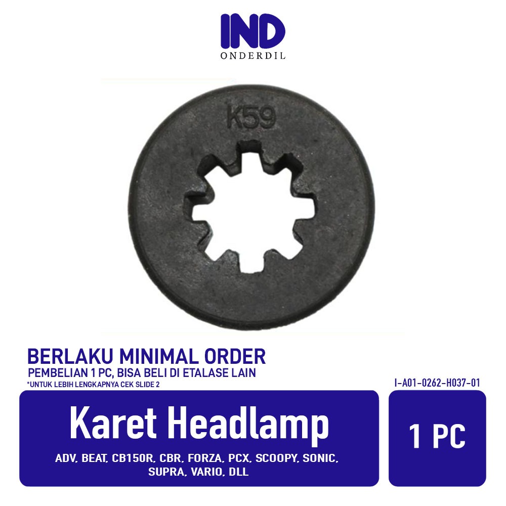 Karet Headlamp ADV 150 160 & BeAT Street K1A & CB150R StreetFire & CB150X & CBR 150R & CBR 250RR & F
