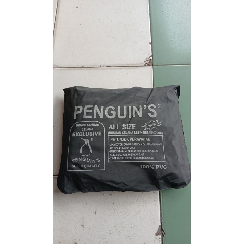 jas hujan Plc ponco lengan celana pinguin