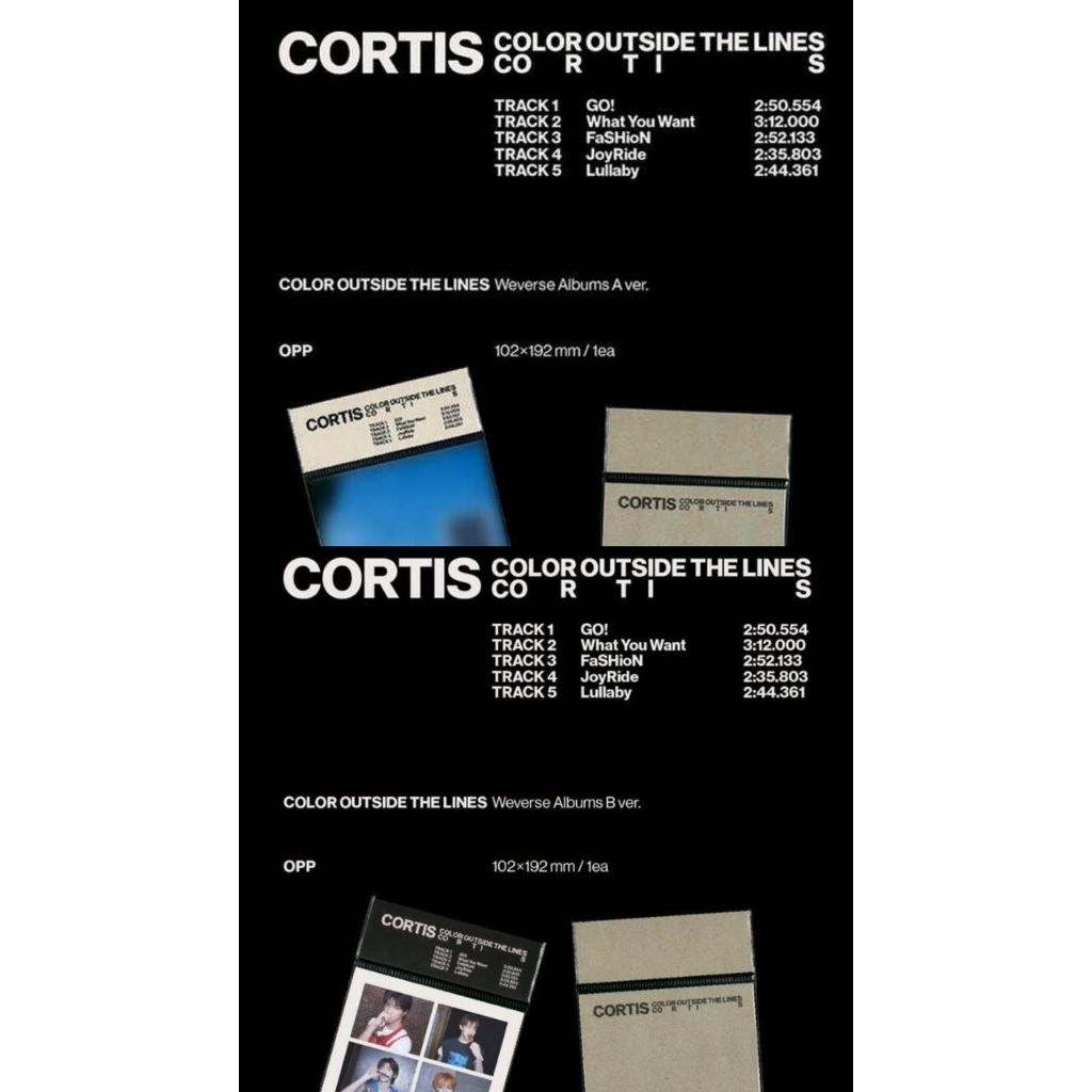 READY STOCK CORTIS ALBUM THE 1ST EP (COLOR OUTSIDE THE LINES) WEVERSE VER SEALED