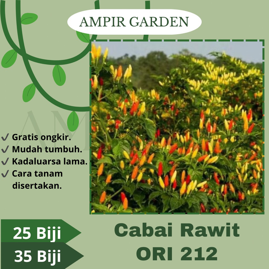 Benih Cabai Rawit ORI 212 Cabe Viral Bibit Benih Tanaman Sayuran Cabai Rawit Unggul