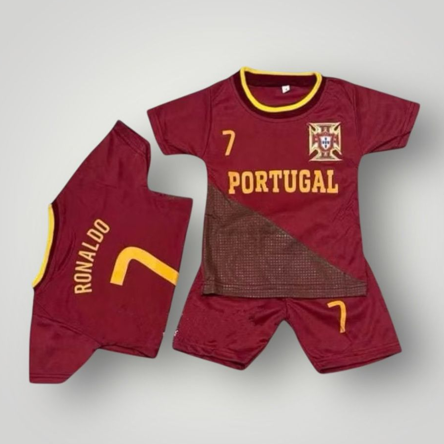 SETELAN BAJU RONALDO PORTUGAL TERBARU / SET KAOS BOLA PORTUGAL TERMURAH / KAOS SEPAKBOLA FUTSAL ANAK