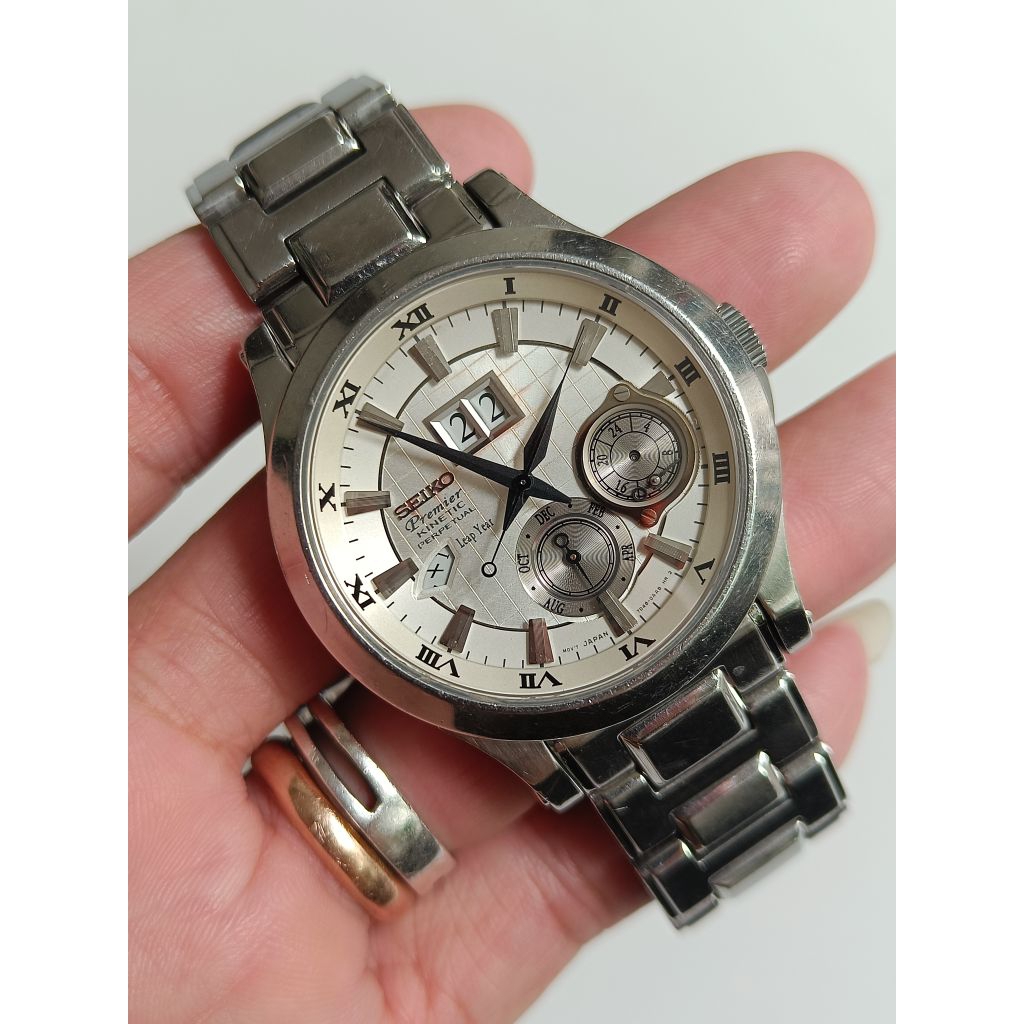 Seiko premier kinetic perpetual original bekas minus jarum 24 jam lepas lain nya normal semua