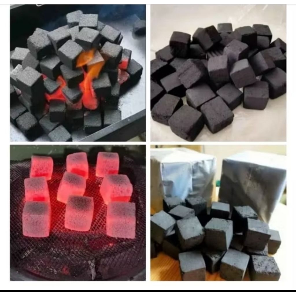 Briket Arang Briket kubus briket tanpa asap go green briket hemat irit 1kg 1 kg 1000 gram