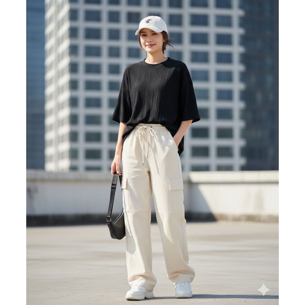 Kaos Hitam Polos Oversize