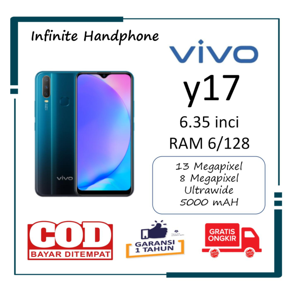 baru vivo y17 ram 8/256gb ,y67 ram 6/128  6.35 inci handphone sidik jari android 4g 5000mah