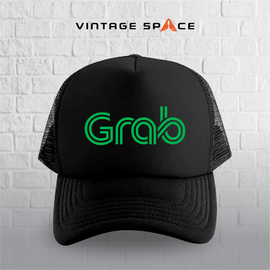 topi kurir GRAB/ topi custom logo/ topi jaring/topi kurir