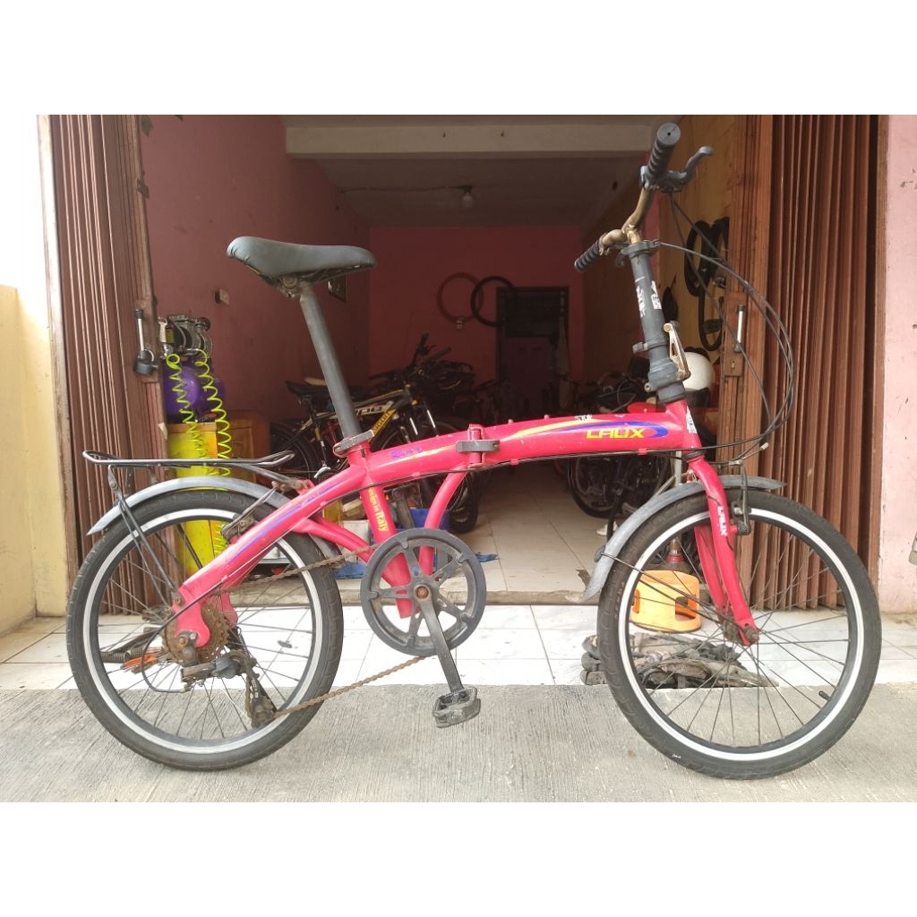 Sepeda Lipat Seken Laux UK 20 Speed 6 Siap Pakai