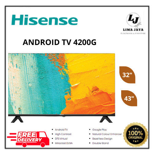 TV LED Hisense 32A4200G/43A4200G LED TV Android Hisense 32Inch/43Inch Android TV Hisense