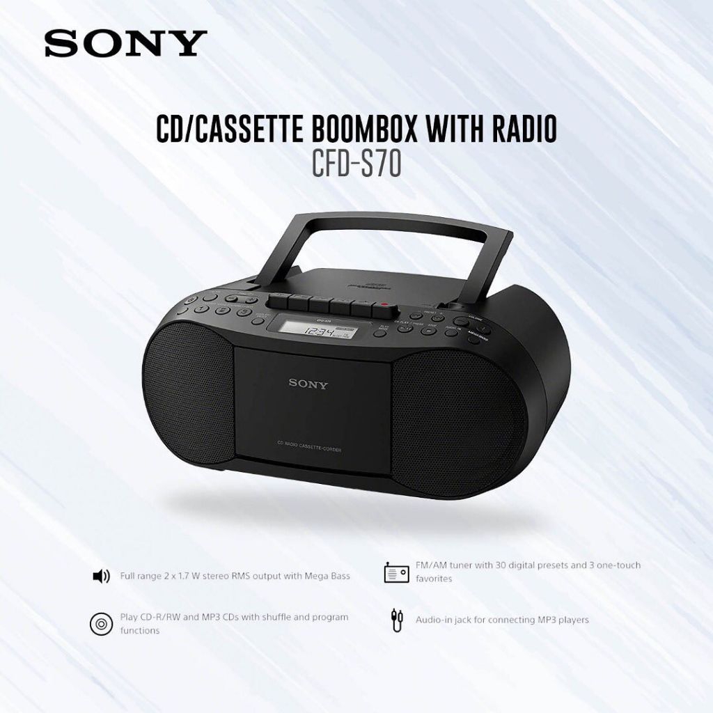 Compo Sony Boombox CFD-S70 Tape Radio CD