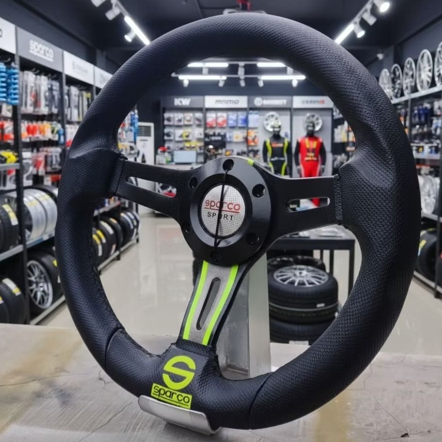 STIR SPARC0 GARIS HIJAU RACING semi celong UNIVERSAL TRUK MOBIL INTERIOR DEKORASI