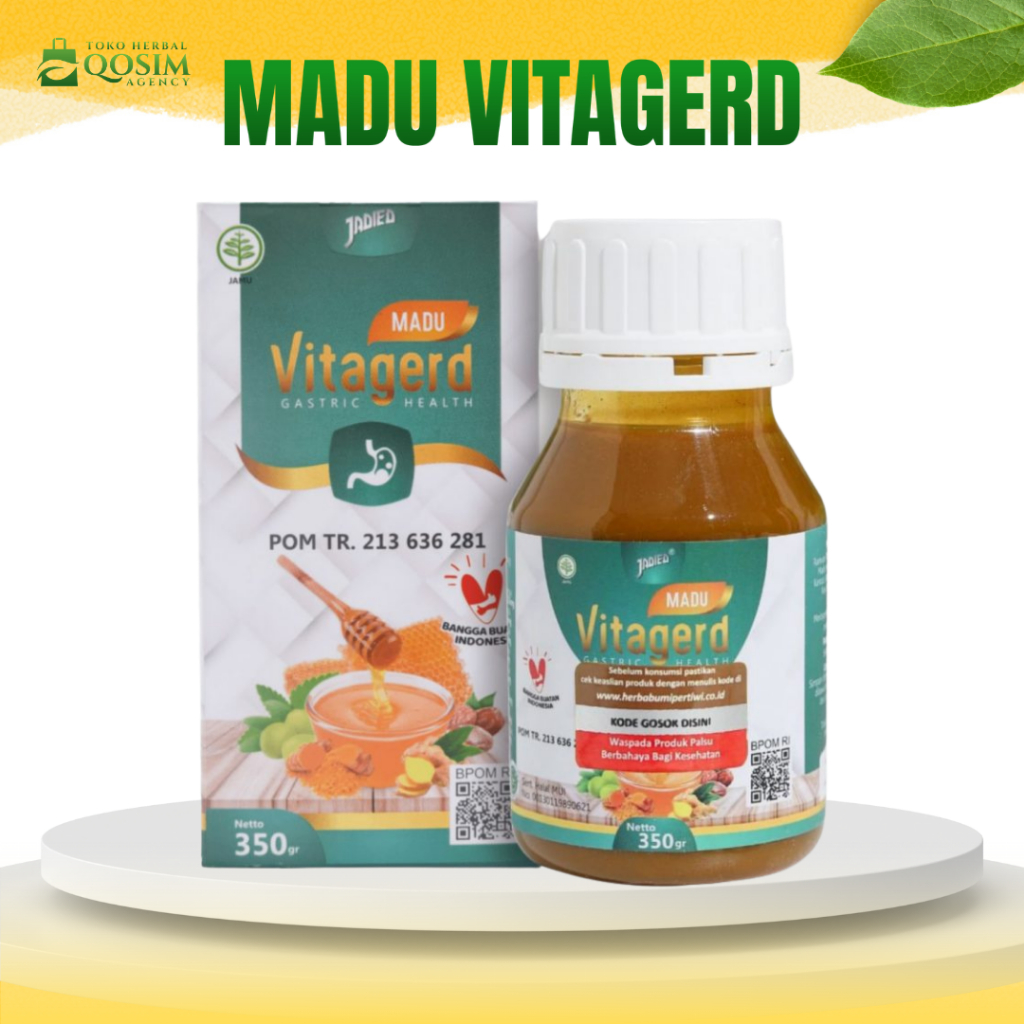 Madu Vitagerd Herbal Asam Lambung Maag & Gerd Vertigo 100% Original BPOM