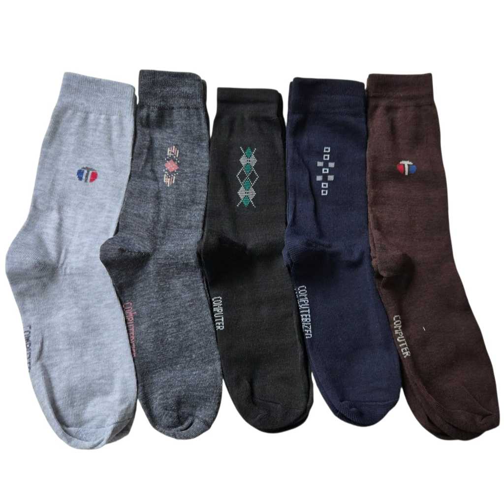 12 pasang kaus kaki kerja kantoran pria kualitas komputer tebal lembut dan nyaman panjang sebetis