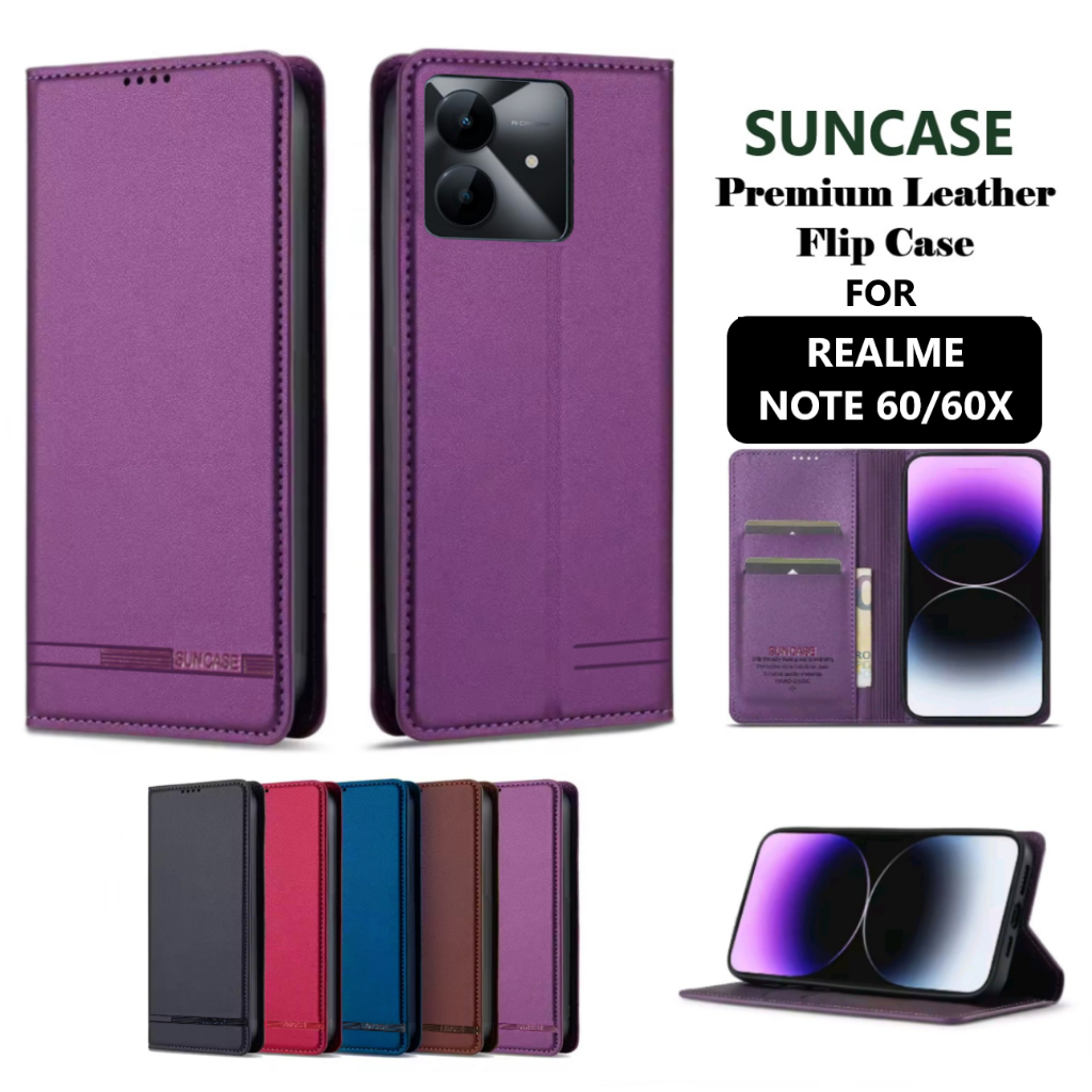 PROMO TERBARU case hp for REALME NOTE 60 / REALME NOTE 60X Premium flip wallet Flip case Magnet