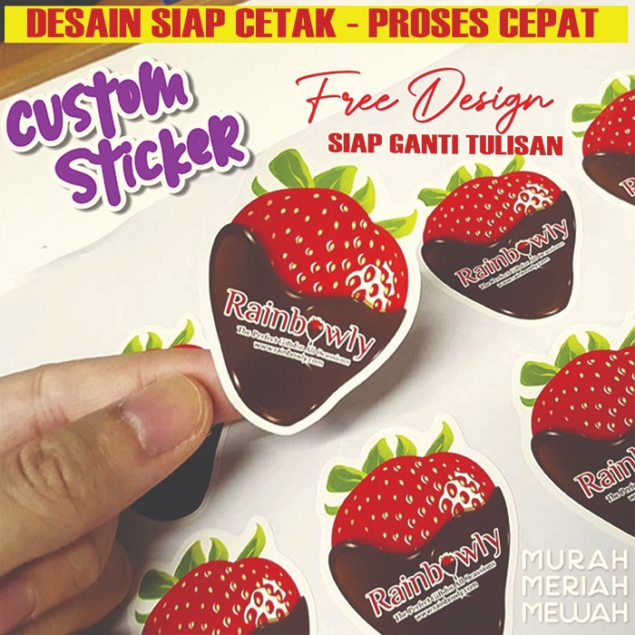 CETAK STIKER CROMO / STIKER  KEMASAN / KEMASAN MAKANAN / STIKER BRAND /STIKER PRODUK/ MURAH JAKARTA