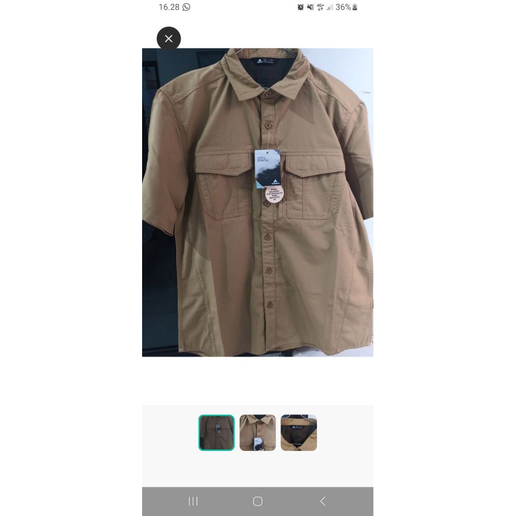 kemeja eiger cowok size XL