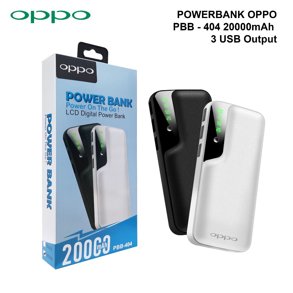 PBB-404 PB POWERBANK POWER BANK OPPO MURAH KAPASITAS 20000 mAh PBB 404