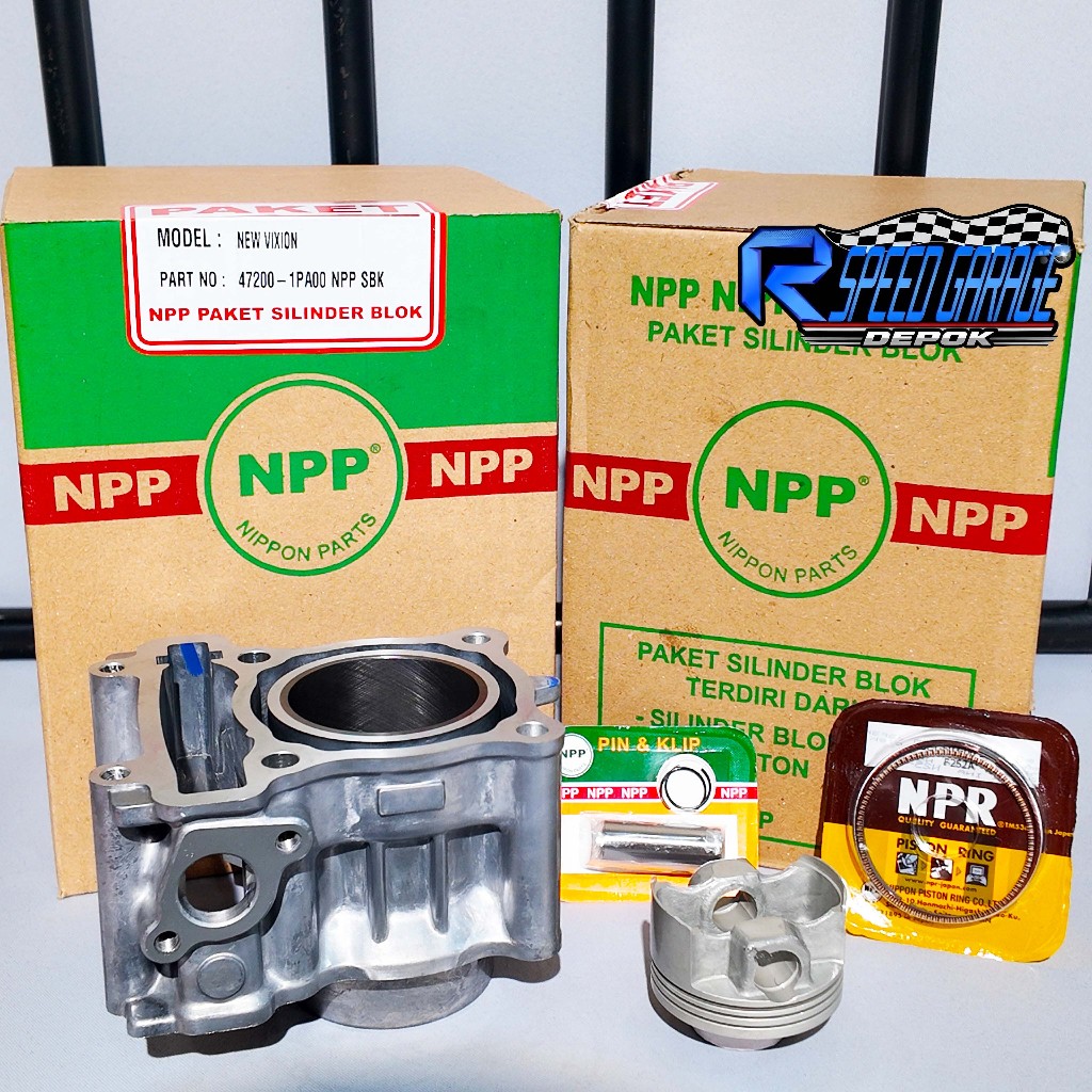 SILINDER BLOK + PISTON KIT NPP ALL NEW VIXION ANV NON VVA 150 NVA 1PA