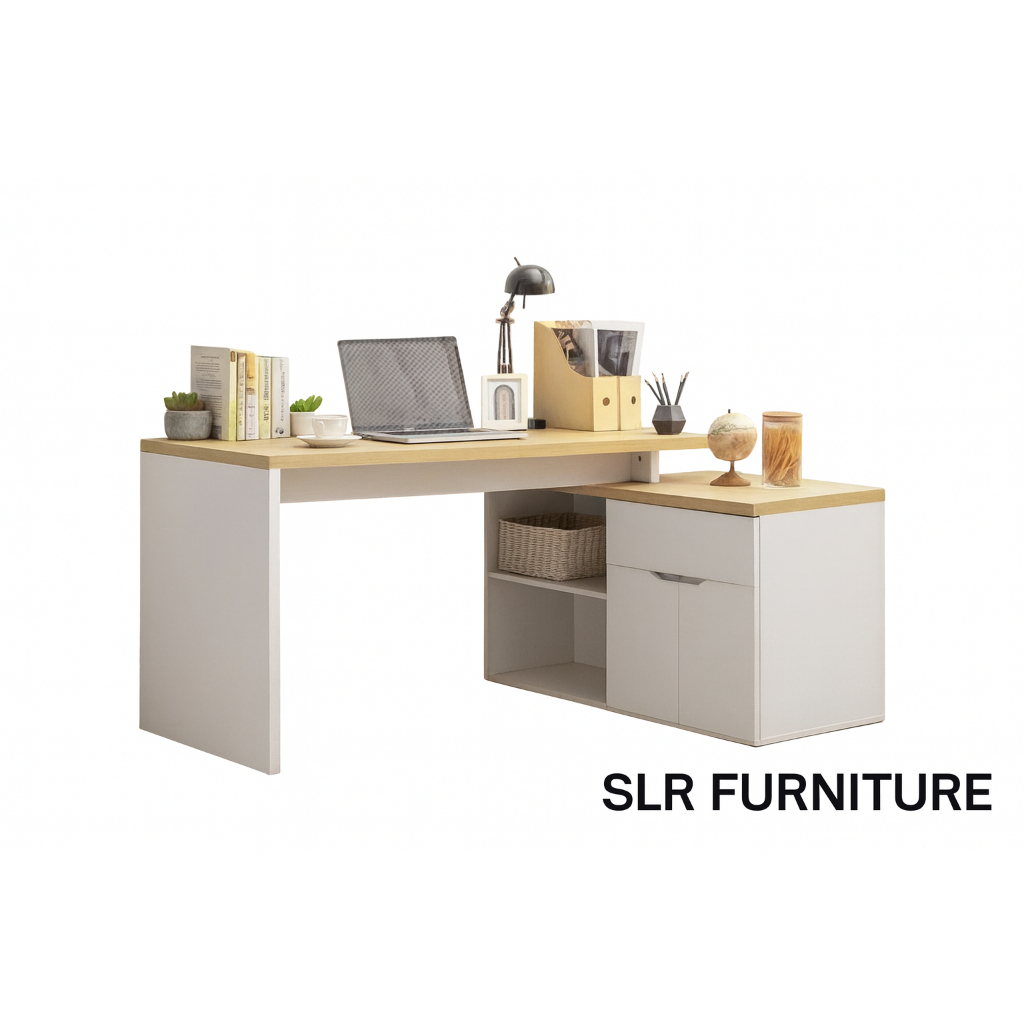 meja kerja sudut meja komputer sudut meja belajar meja industrial murah | SLR FURNITURE