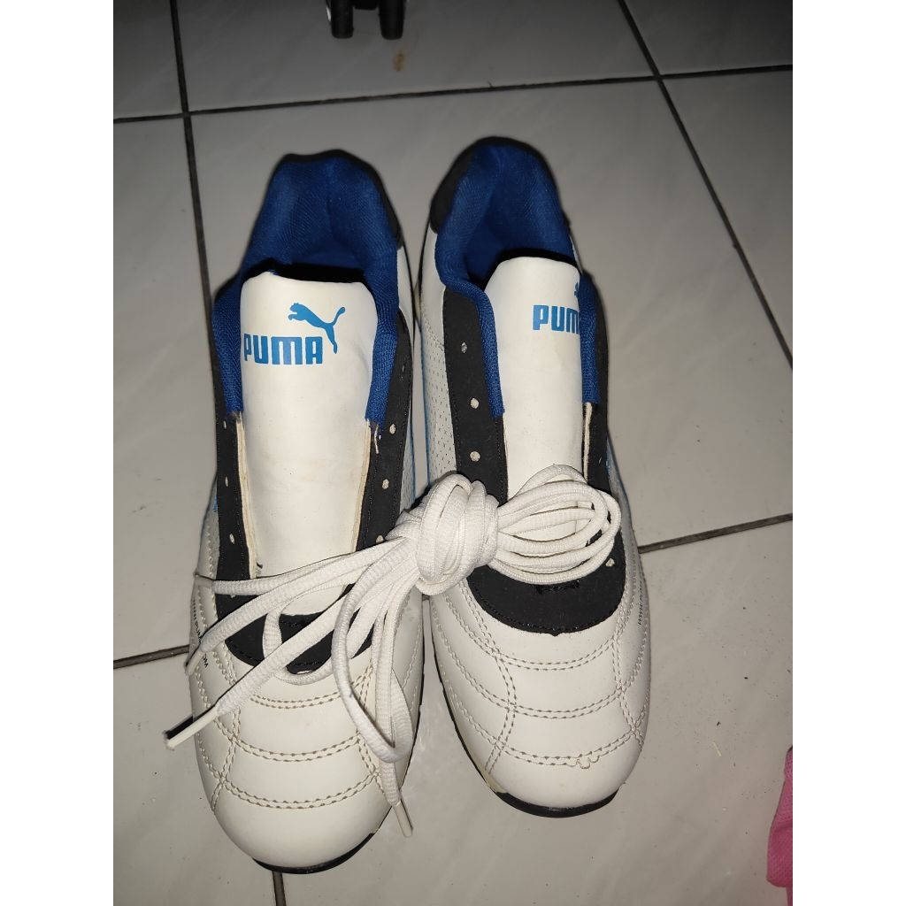 SNEAKERS PUMA PUTIH BIRU SECOND MURAH