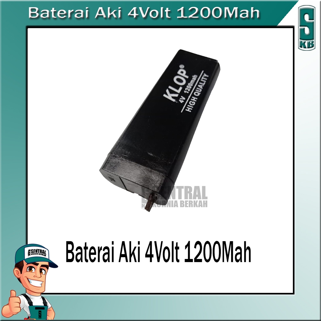Baterai Aki Kering 4 Volt 1200mAh 1pc