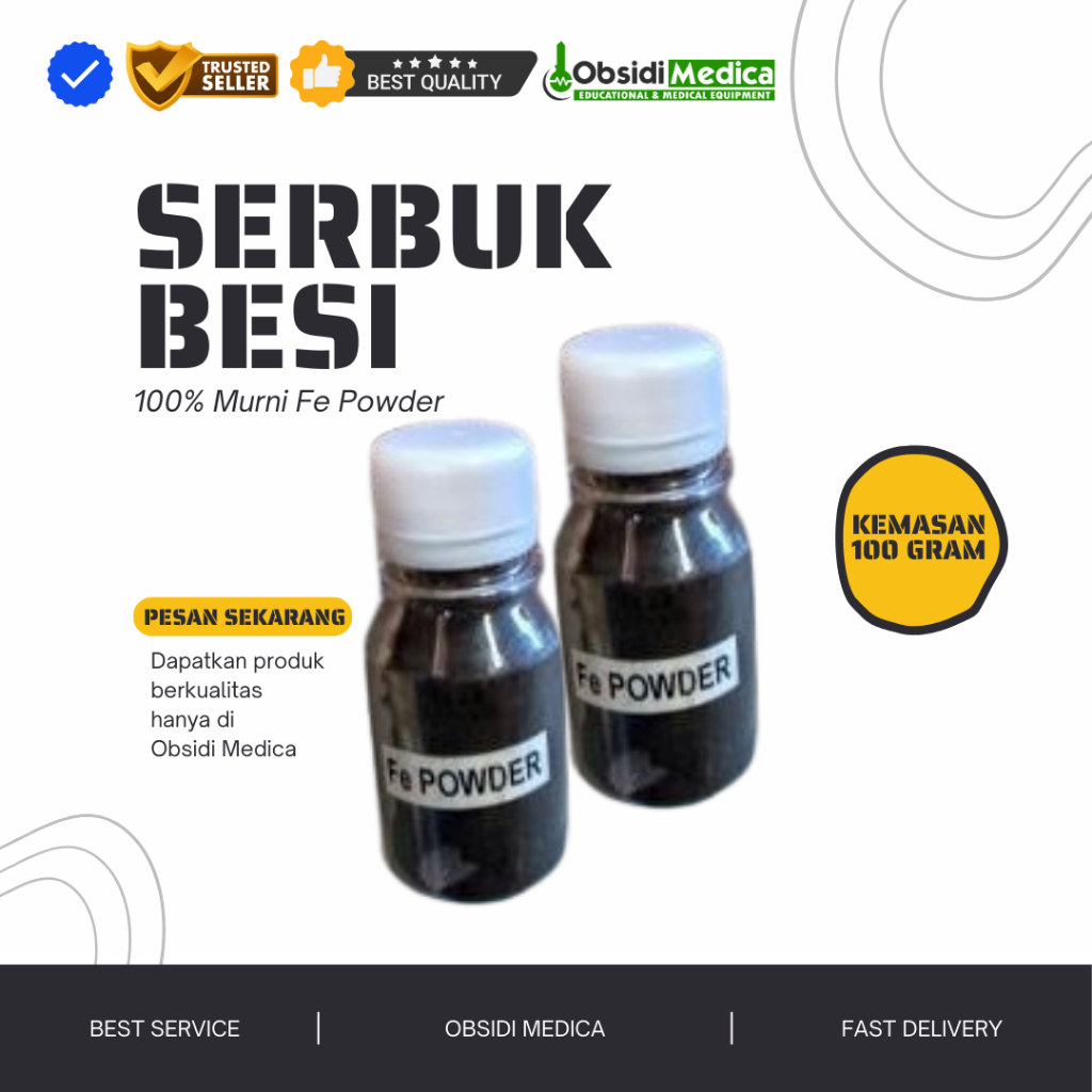 Serbuk Besi 100 gram - Fe Powder - Murni