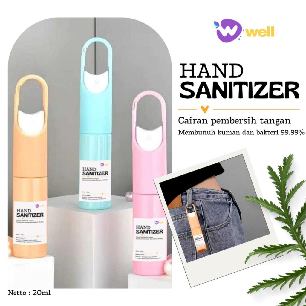 WELL Hand Sanitizer Travel Cair Gantungan Tas Bisa Dibawa Kemana Saja Hand Sanitizer Antiseptic Hand