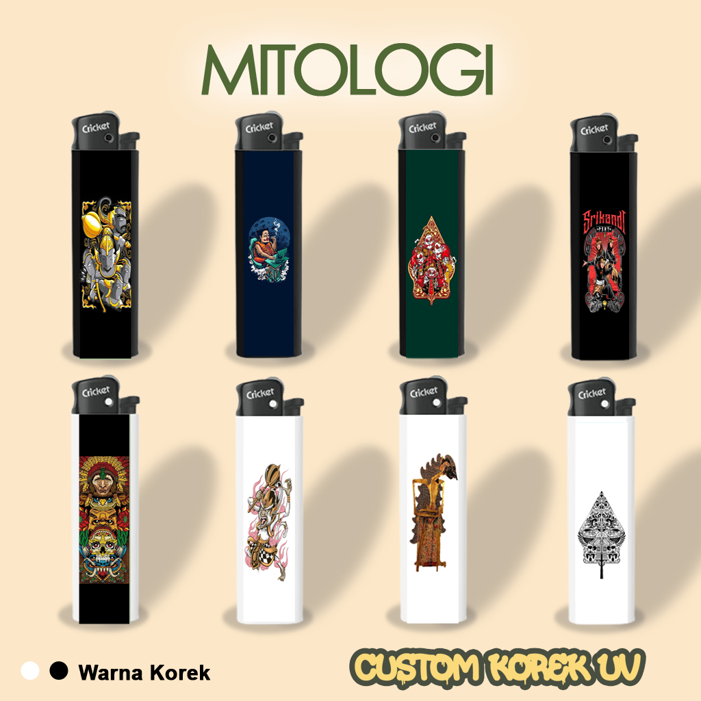 Mitologi Korek Print UV Korek Cricket Print Uv Korek Cricket Custom Sticker Waterproof
