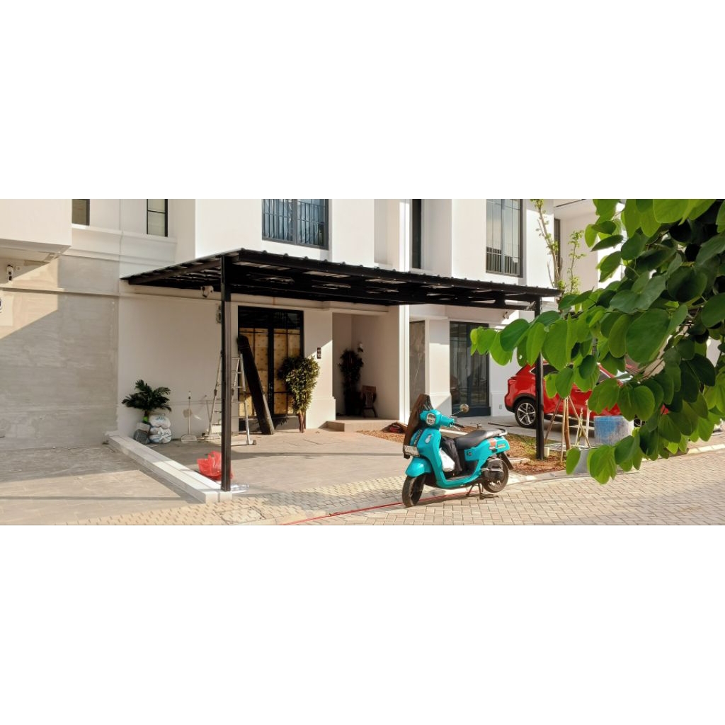 rangka bajaringan atap spandek pasir plis cat rangka