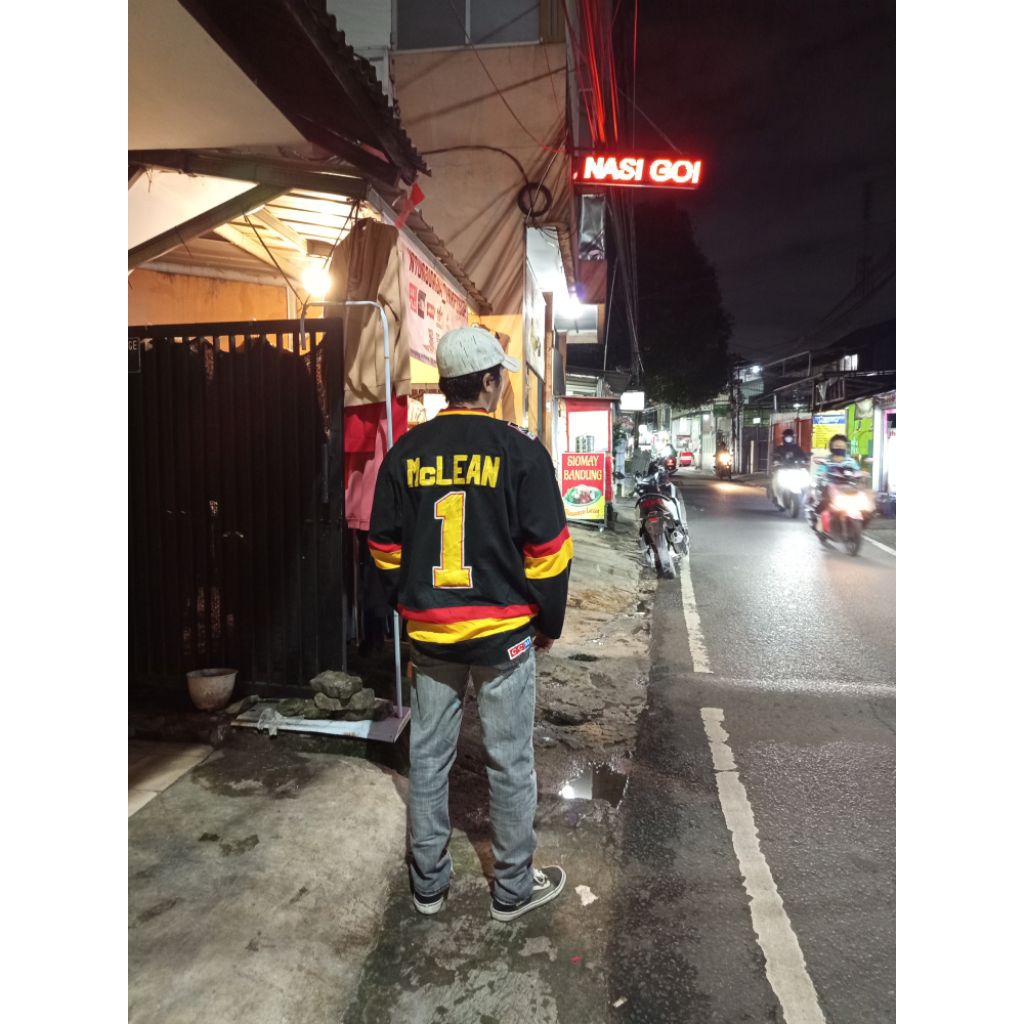 RARE VINTAGE 1994 STANLEY CUP NHL CANUCKS CCM HOCKEY GOAL JERSEY OVERSZE PLAYER ISSUE KIRK MCLEAN