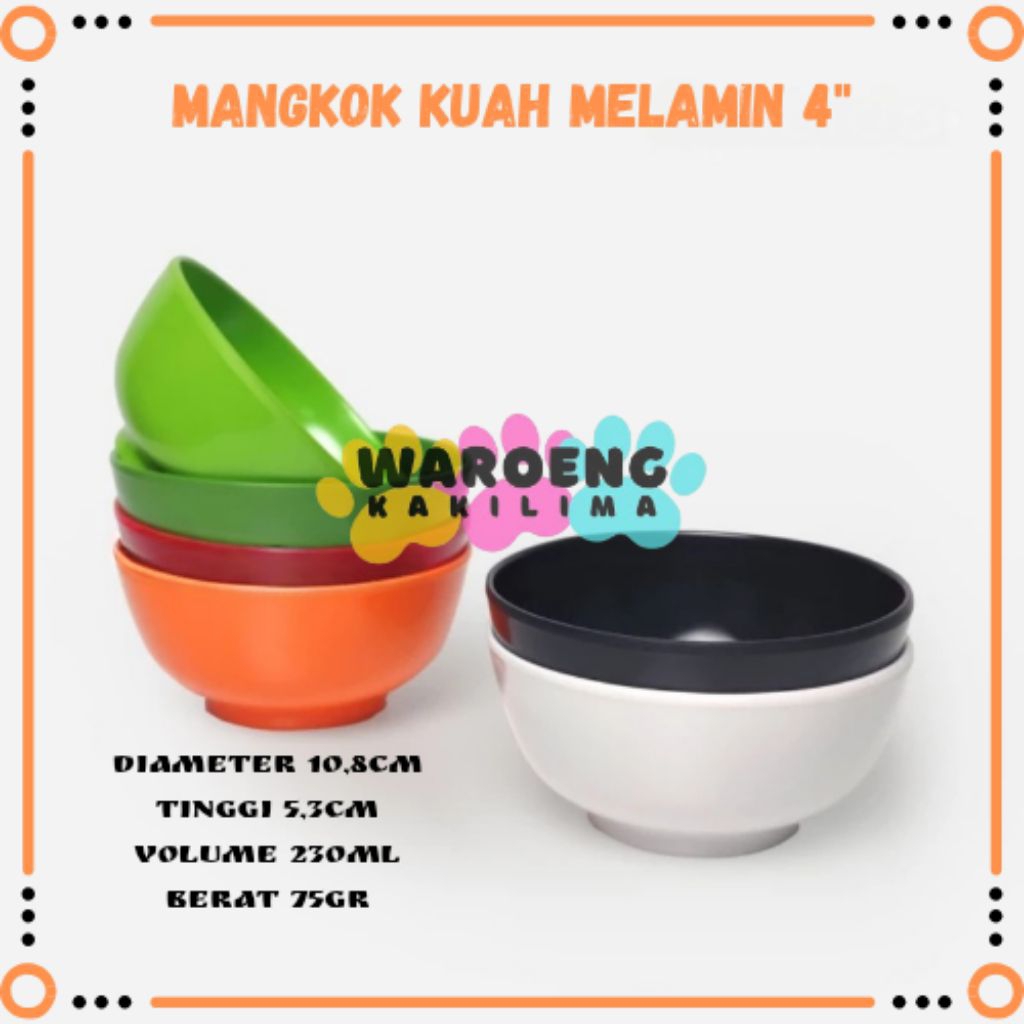 Mangkok Kecil Melamin / Mangkok Kuah / Mangkok Kecil