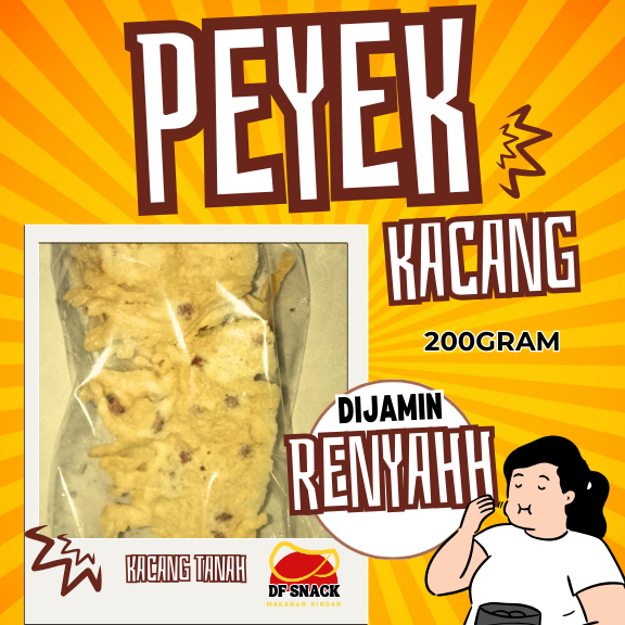 PEYEK KACANG DF SNACKRESS - Peyek Kacang Tanah 200Gram