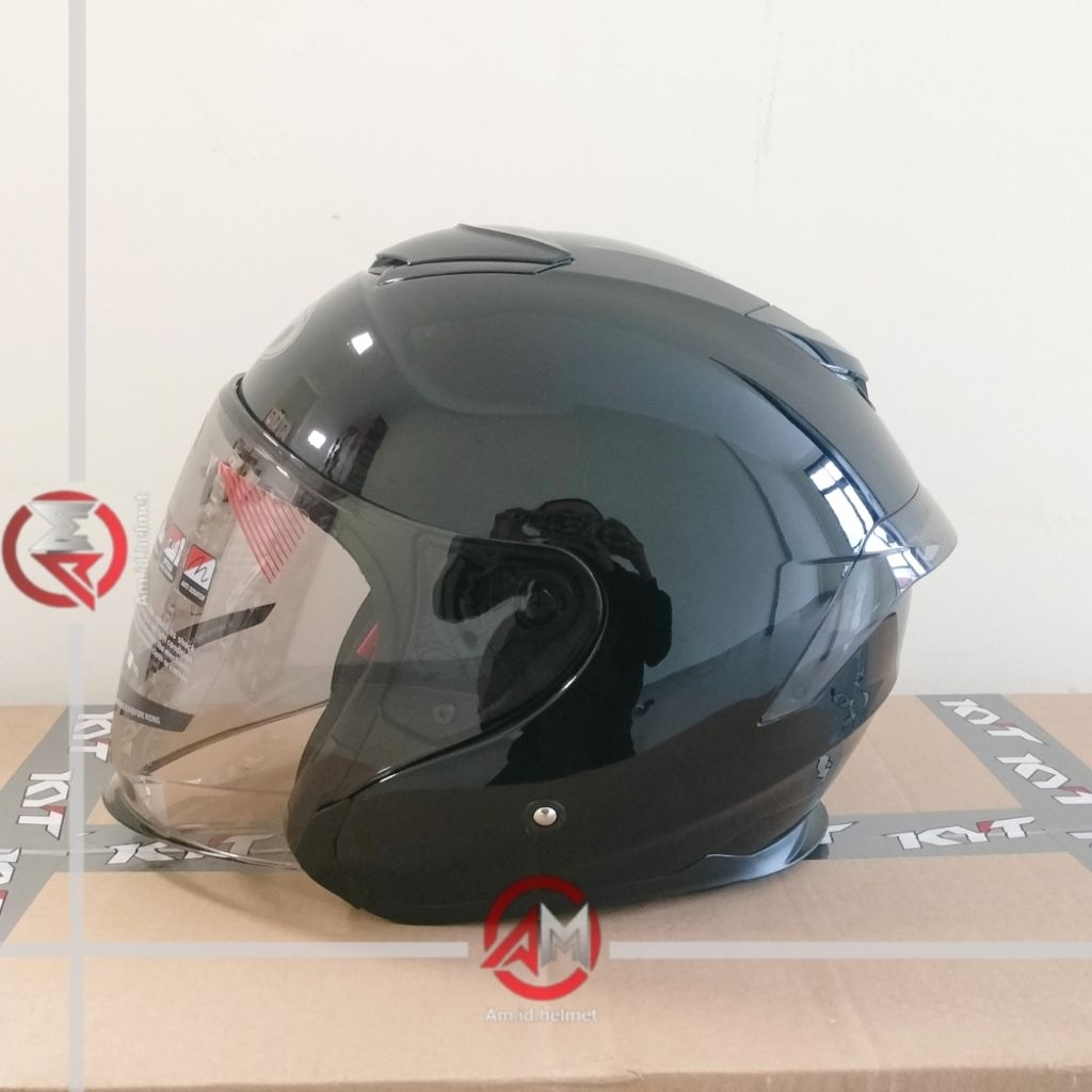 HELM KYT KYOTO RANGER 2.0 SOLID BLACK GLOSSY | KYT HELM KYOTO RANGER ORIGINAL