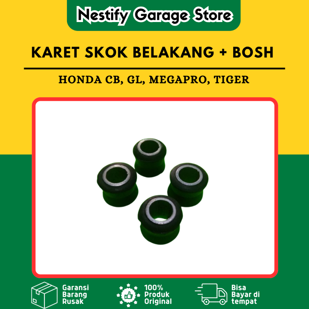 KARET SKOK BOSH BELAKANG HONDA CB 100 125 GL 100 125 PRO MAX SERIES MEGAPRO PRIMUS HIU TIGER REVO LA