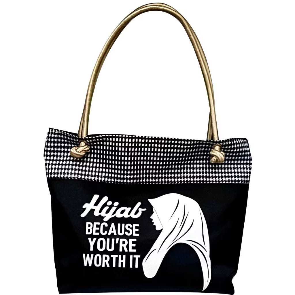 Tas Totebag Adelia Bag Nylon Canvas Hijab Motif
