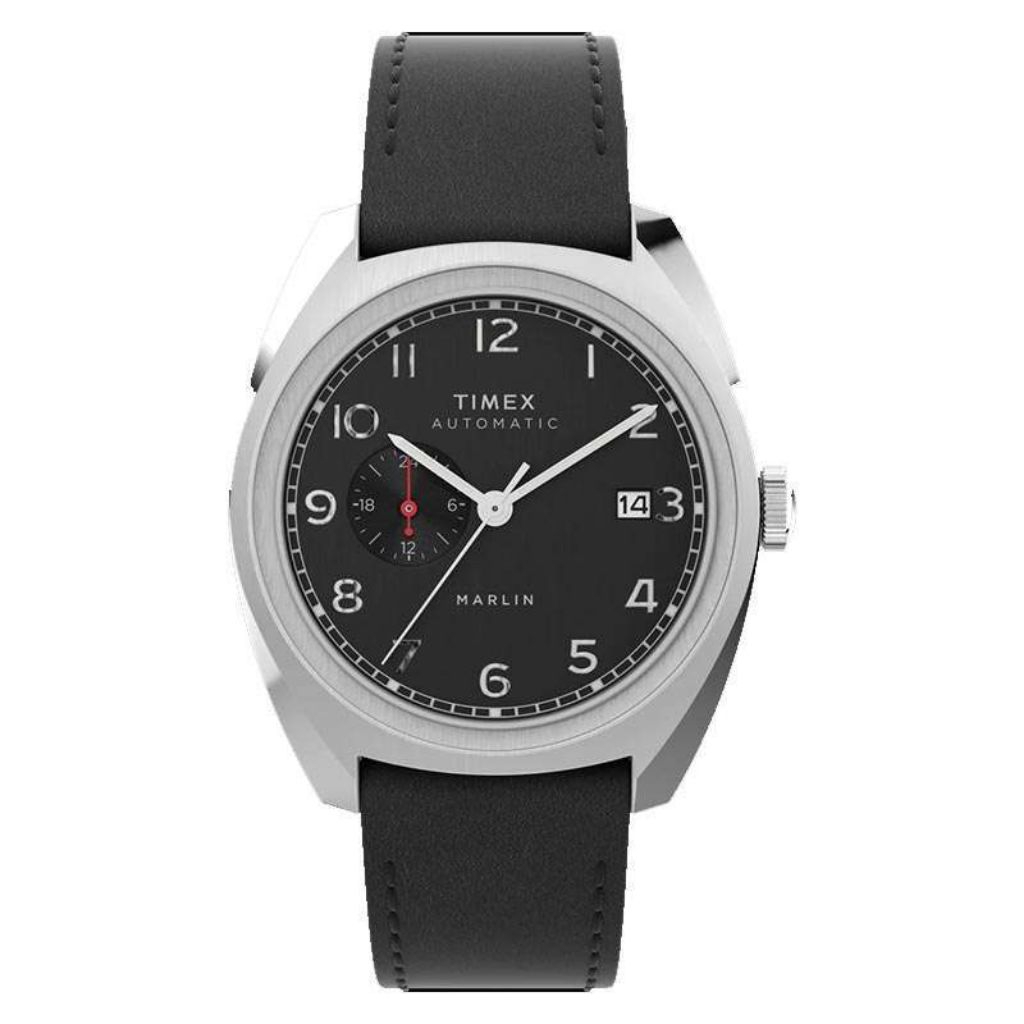 TIMEX TW2V62100 Jam Tangan Pria Automatic Marlin Leather Black 39mm