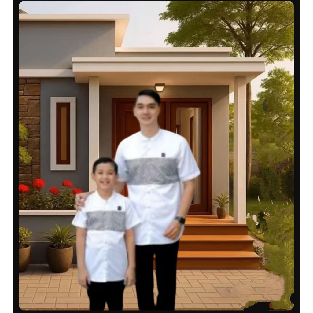 Koko alkausar kopel ayah&anak lengan pendek