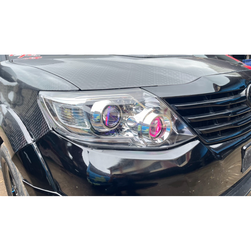 headlamp ori fortuner vnt + biled rgb