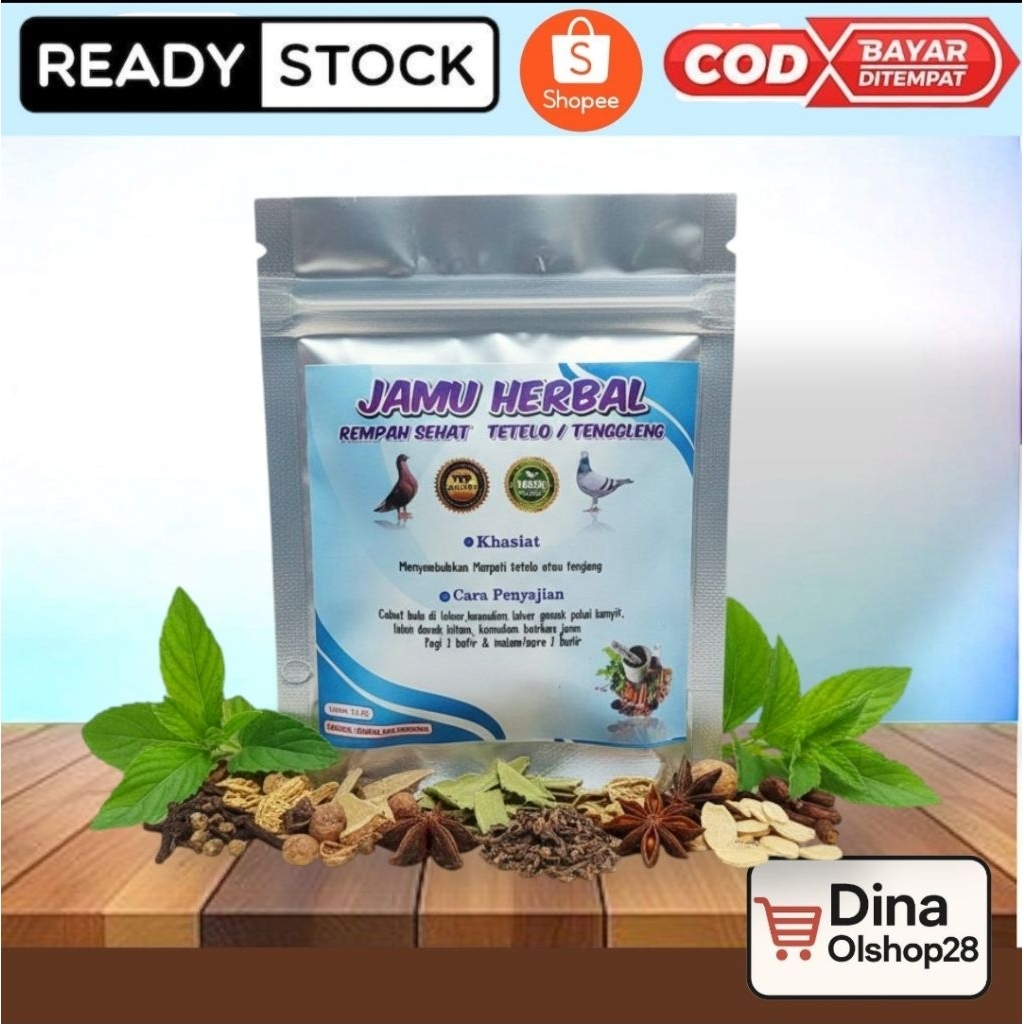 OBAT MERPATI TETELO TENGLENG AMPUH | JAMU HERBAL Burung Telo Gangguan Syaraf