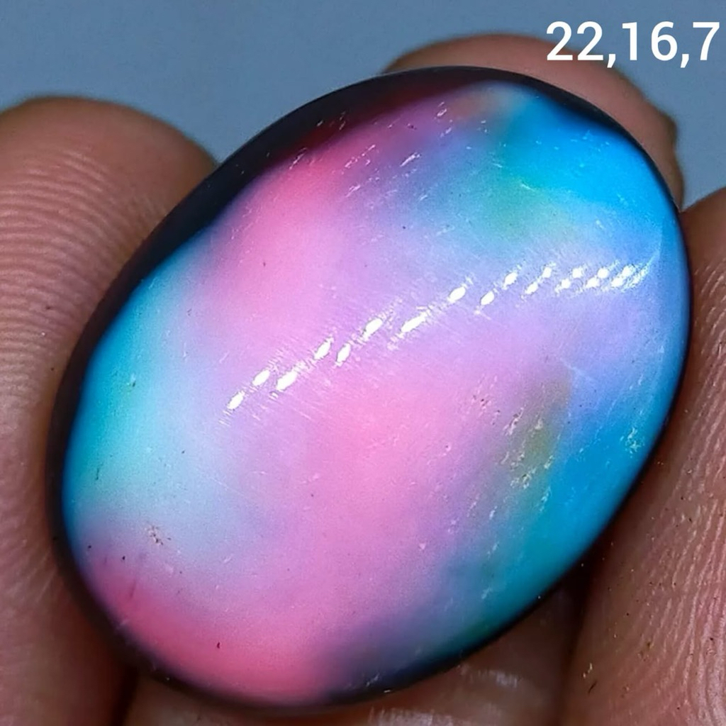 batu akik asli rubah pancawarna antik top hq natural (asli alam)