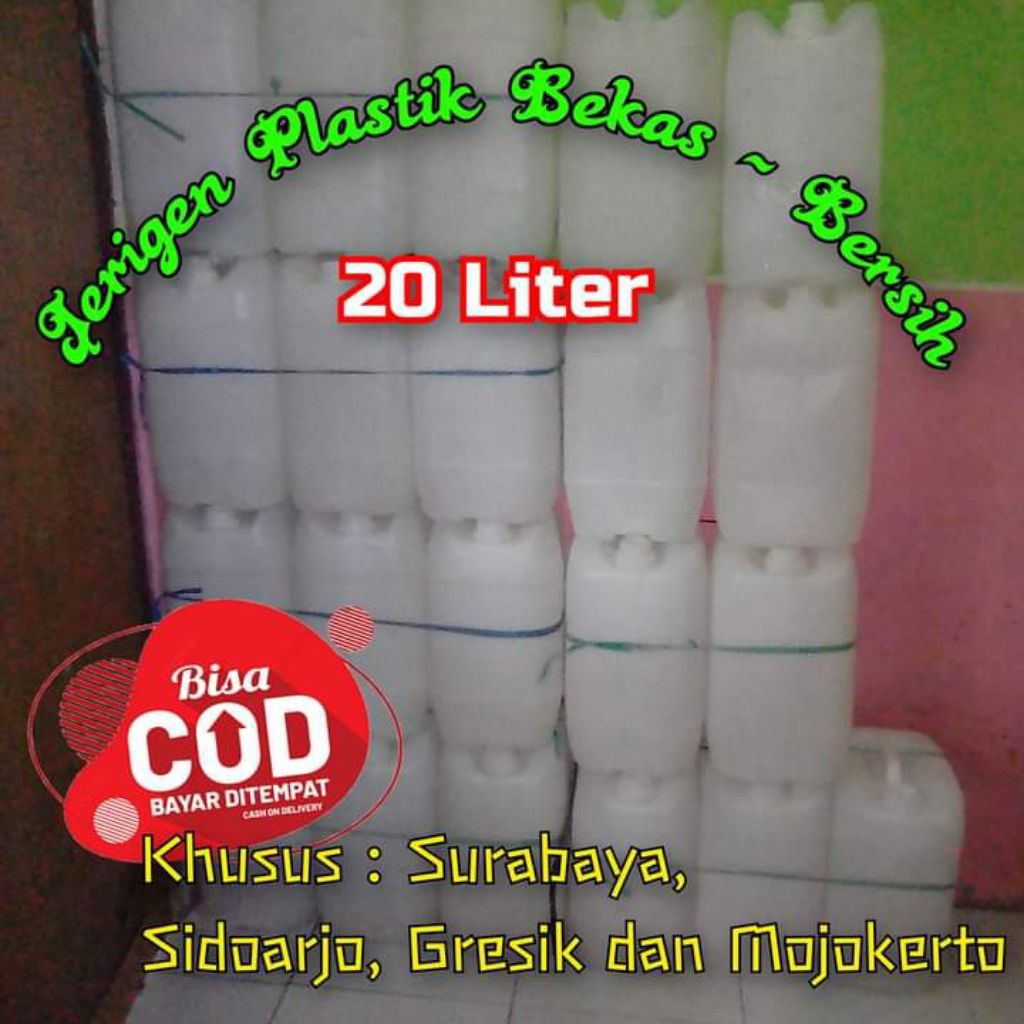 Jerigen Bekas 20 Liter Sudah Bersih