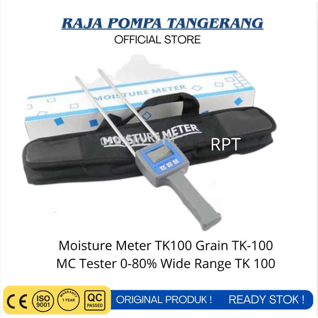 Moisture Meter TK100 Grain TK-100 MC Tester 0-80% Wide Range TK 100