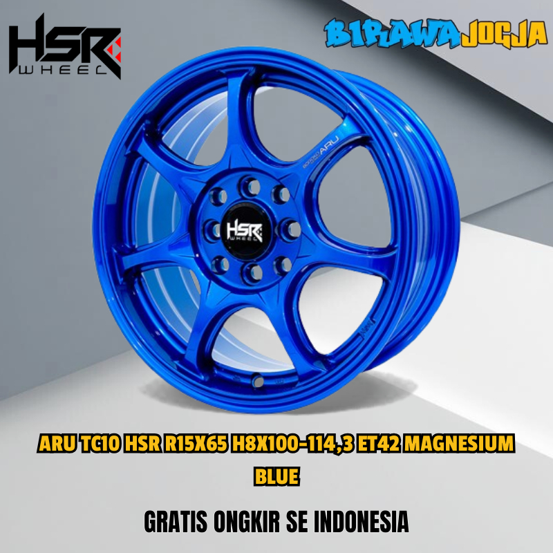 VELG MOBIL RING 15 WARNA BIRU H4X100 4X114 PELEK HSR ARU R15 BISA UNTUK MOBILIO GRAND LIVINA BRIO