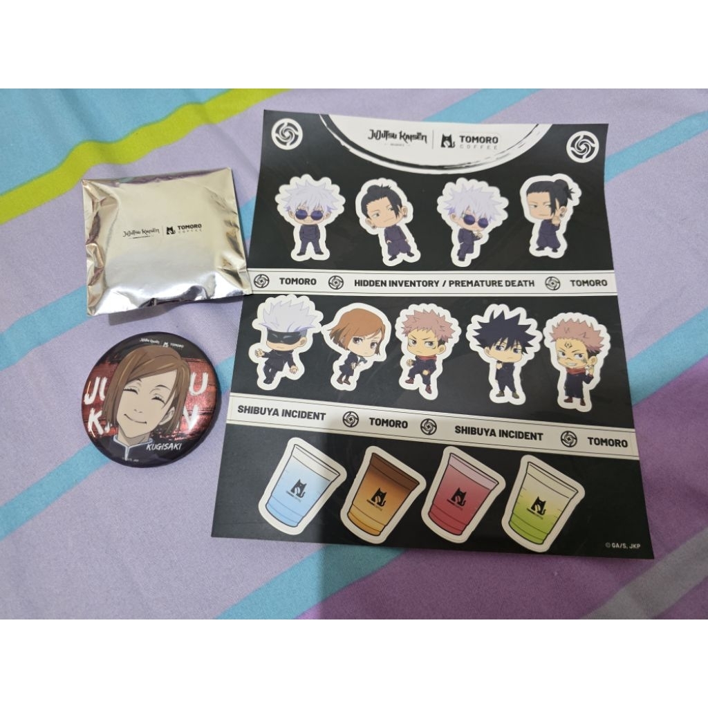 Tomoro x Jujutsu Kaisen Sticker Badge Gojo Satoru Geto Suguru Itadori Yuuji Fushiguro Megumi Sukuna 