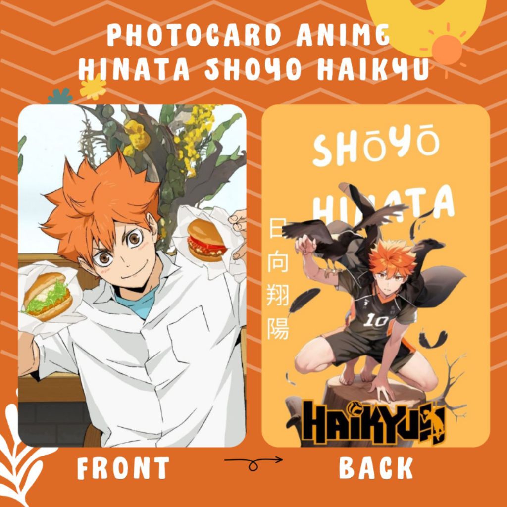 [Jasa Cetak] Photocard Anime Hinata Shoto Haikyu Cetak 2 Sisi Termurah