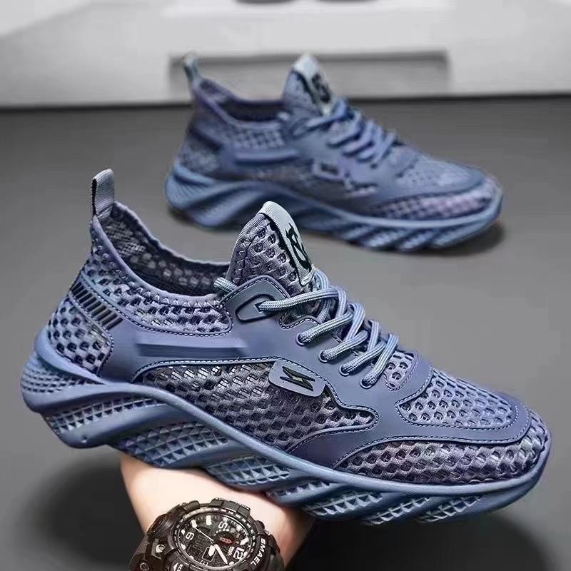 Sepatu Import JUMBO 37-45 B-03 Pria Wanita Navy Olahraga Shoes Running Jogging Sekolah Kerja Santai