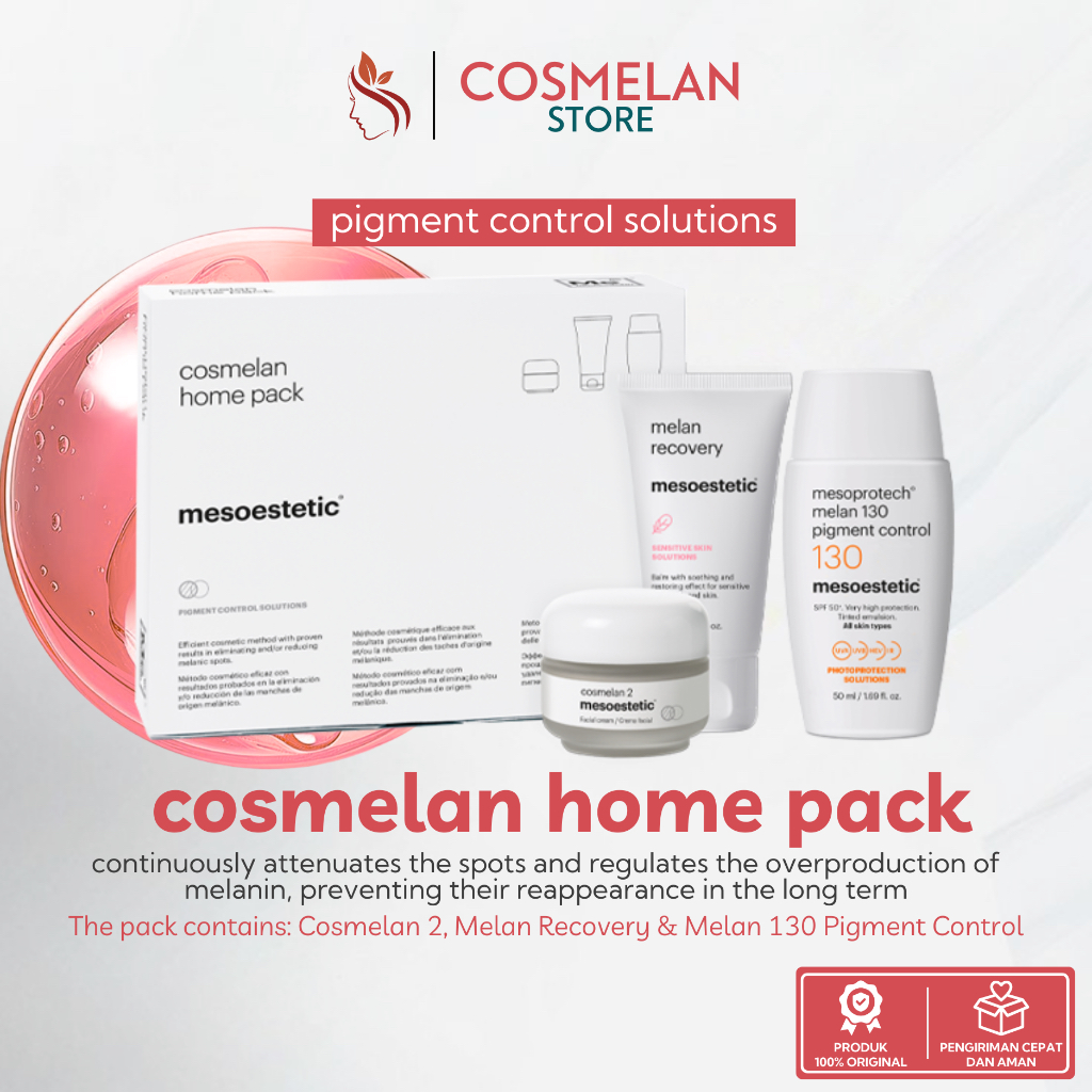 Mesoestetic Cosmelan Home Pack 3 Item - PAKET PERAWATAN FLEK MELASMA HIPERPIGMENTASI 100% ORIGINAL