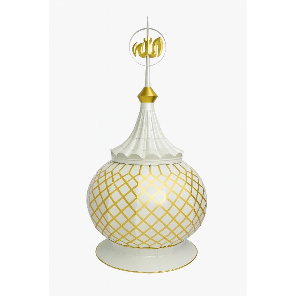 kubah masjid cat dekoratif  diameter 100cm dudukan 80cm