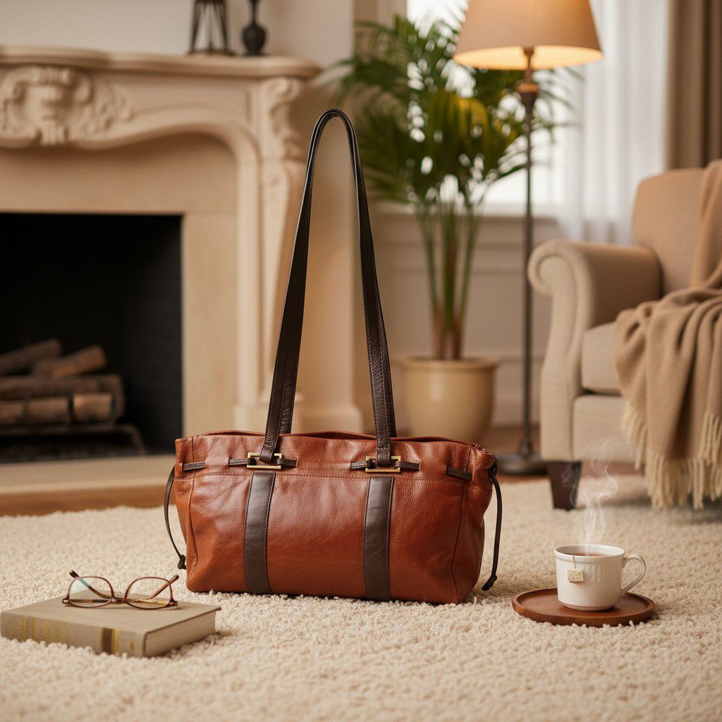 Tas Wanita Tote Long Handle Kulit Asli Second Branded