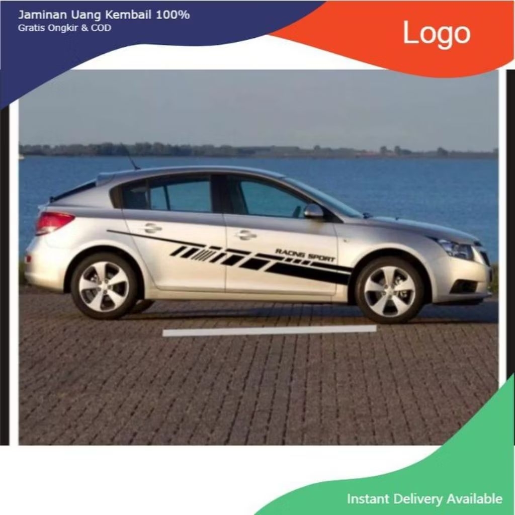 Sticker mobil sedan Vios civic Camry Mazda lancer dll stiker list terlaris mobil sedan keren terbaru